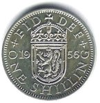 English shilling coin